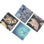 Bloco de Anotações Costurado Capa Dura Borboletas 74 x 74 mm com 68 Folhas Decoradas - Importado