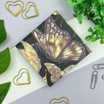Bloco de Anotações Costurado Capa Dura Borboletas 74 x 74 mm com 68 Folhas Decoradas - Importado