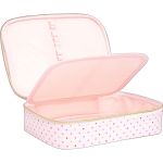 Estojo Box Académie Corações Metalizados Rosa Tom Pastel - Tilibra