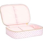 Estojo Box Académie Corações Metalizados Rosa Tom Pastel - Tilibra
