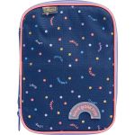 Estojo Box Académie Azul Escuro Dots - Tilibra
