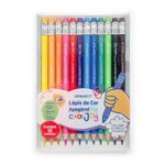 Lápis de Cor Jumbo 12 Cores Apagável - Leo&Leo (Leonora)