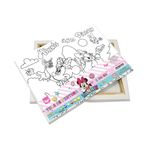 Kit Tela para Pintura Minnie + 6 Mini Tinta Guache + Pincel - DAC