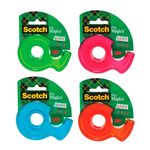 Fita Mágica 19 mm x 10 m com Suporte Colorido Neon 19mm X 10 m Scotch - 3M
