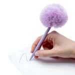 Caneta Esferográfica 1.0 mm Pompom (Lilás e Azul) - LeoArte