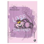 Caderno Colegial Costurado Capa Dura Alice no País das Maravilhas 17,9 x 24,1 cm 160 Folhas - Animativa