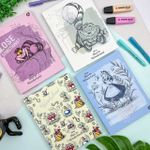 Caderno Colegial Costurado Capa Dura Alice no País das Maravilhas 17,9 x 24,1 cm 160 Folhas - Animativa