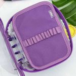 Estojo Box Big Ultra Clear Lilás com Divisórias - Obi