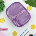 Estojo Box Big Ultra Clear Lilás com Divisórias - Obi