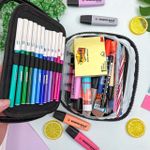 Estojo Box Big Ultra Clear Preto com Divisórias - Obi