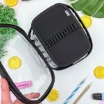 Estojo Box Big Ultra Clear Preto com Divisórias - Obi