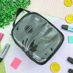 Estojo Box Disclick Preto com Alça e Divisórias - Obi