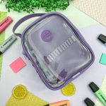 Estojo Box Disclick Lilás com Divisórias - Obi