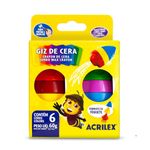 Giz de Cera Foguete 60g com 6 Cores Sortidas - Acrilex
