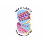 Tesoura Escolar com Kit Alfabeto (rosa e azul) - Acrilex