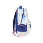 Mochila Escolar Feminina  Holográfica Stitch -  Luxcel | Prata