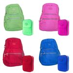 Kit Estojo Box + Mochila de Costas (Azul, Pink, Verde e Vermelho) - Daterra