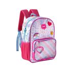 Mochila Escolar Feminina  Holográfica Happy - Clio Style 
