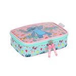 Estojo Box Stitch Colorido Rosa + Verde Água - Luxcell