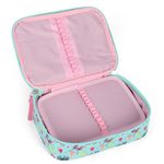 Estojo Box Stitch Colorido Rosa + Verde Água - Luxcell