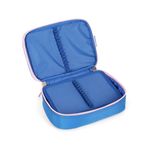 Estojo Box Stitch com Divisória (Azul e Verde Água) - Luxcell