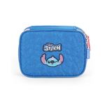 Estojo Box Stitch com Divisória (Azul e Verde Água) - Luxcell