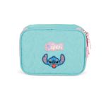Estojo Box Stitch com Divisória (Azul e Verde Água) - Luxcell