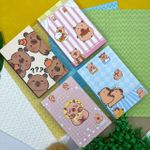 Kit de Blocos Capivara 8 Blocos Decorados - Importado
