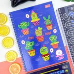 Caderno Universitário Quadriculado D+ 96 Folhas 7 x 7 mm - Tilibra