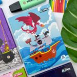 Agenda do Aluno Infantil Escolar Permanente Costurada 12 x 16 cm 64 Folhas - Animativa