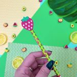 Lápis Preto Grafite Frutas nº2 com Borracha no Topo - Cis