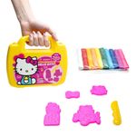 Maletinha Hello Kitty com Massinha 10 Cores 4 Moldes e 1  Acessório - Leo&Leo