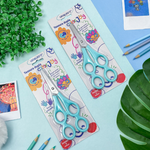 Tesoura Dupla Para Pais e Filhos Ambidestra Azul Pastel 13cm - Leo&Leo