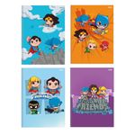 Caderno Brochura Capa Dura 1/4  80 Folhas 140 x 200 mm Super Friends - São Domingos 