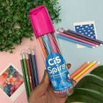 Estojo Spiro com 12 Canetas Hirdrográficas Coloridas  -  Cis