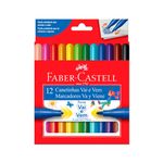 Caneta Hidrográfica Vai e Vem Lavável 12 Cores Faber-Castell