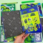 Caderno Universitário Brochura Capa Dura Hulk 20 x 27,5 cm 80 Folhas - Tilibra
