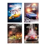 Caderno Brochura 1/4 Capa Dura 48 Folhas 140 x 200 mm Silver Tuning - Animativa