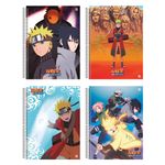 Caderno Universitário Espiral Capa Dura 80 Folhas 200 x 275 mm Naruto Shippuden - Animativa