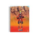Caderno Universitário Espiral Capa Dura 80 Folhas 200 x 275 mm Naruto Shippuden - Animativa