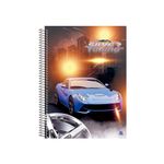 Caderno Universitário Espiral Capa Dura  80 Folhas 200 x 275 mm Silver Tuning - Animativa