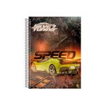 Caderno Universitário Espiral Capa Dura  80 Folhas 200 x 275 mm Silver Tuning - Animativa