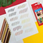 Lápis de Cor 12 Cores Tons de Pele Caras e Cores - Faber-Castell