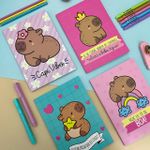 Caderneta 1/4  Capivara  14,8 x 21 cm Capa Mole 80 Folhas - Importado