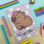 Caderneta 1/4  Capivara  14,8 x 21 cm Capa Mole 80 Folhas - Importado