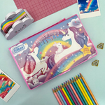 Maleta de Pintura com Alça Blink Unicórnios com 42 Peças - Tilibra