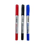 Caneta Marcador Reprojetor 2 Pontas 0.4mm e 1.0 mm  (Azul, Preto e Vermelho) - Yin's