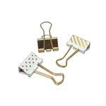 Prendedor Para Papel 10 Unidades 25mm Dourado e Branco - Tilibra