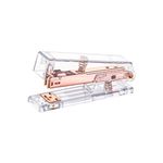 Grampeador 24/6 e 26/6 Transparente Ouro Rosé Até 20 Folhas - Tilibra