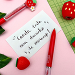 Caneta Esferográfica  Be Berry 0.7mm Retrátil Morango com Aroma - Tilibra